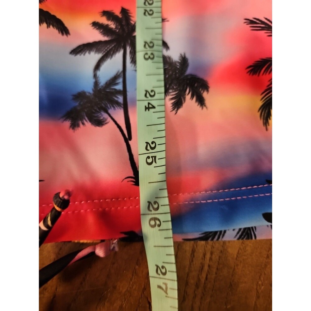 NWT Holipick 2pc Rash Guard Swimsuit Pink Coconut Tree UPF 50 Zip Top Set - Picture 5 of 6